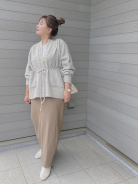 「feepur（フェピュール）のアイテム（スカート）」を使った、makikiさん（レディース・158cm）の秋コーディネート