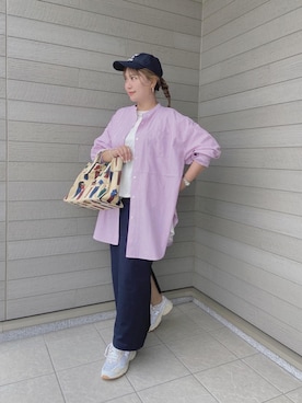 「apres jour mignon（アプレジュールミニョン）のアイテム（帽子）」を使った、makikiさん（レディース・158cm）の夏コーディネート