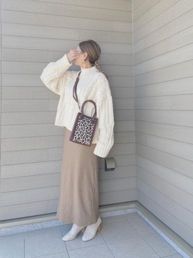 「feepur（フェピュール）のアイテム（スカート）」を使った、makikiさん（レディース・158cm）の秋コーディネート