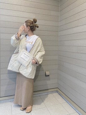 「feepur（フェピュール）のアイテム（スカート）」を使った、makikiさん（レディース・158cm）の秋コーディネート