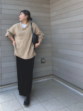 「ニットコーデ」｜makikiさん（レディース・158cm）の秋コーディネート