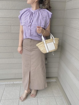 「Meach.（ミーチ）のアイテム」を使った、makikiさん（レディース・159cm）の春コーディネート