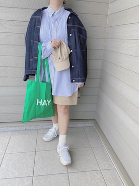 「チノパン」｜「アイテム（ジャケット/アウター）」を使った、makikiさん（レディース・158cm）の秋コーディネート