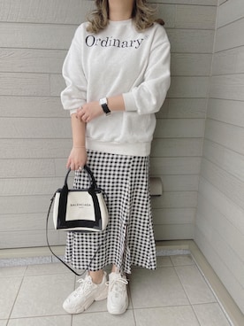 「NO Monday（ノーマンデー）のアイテム」を使った、makikiさん（レディース・159cm）の春コーディネート