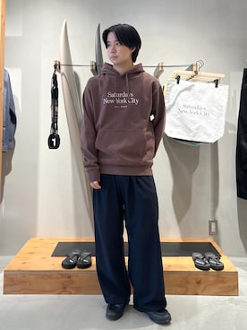 Saturdays NYCのパーカーを使った人気ファッション