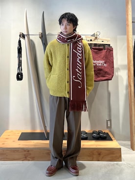 「アイテム（マフラー）」を使った、kippeiさん（メンズ・170cm・20代）の冬コーディネート