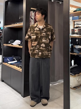 「Saturdays NYC（サタデーズ ニューヨークシティ ）のCanty Aloha SS Shirt（シャツ/ブラウス、ブラウン系）」を使った、kippeiさん（メンズ・170cm）の夏コーディネート