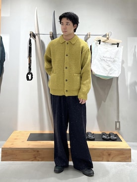 「アイテム（カーディガン/ボレロ）」を使った、kippeiさん（メンズ・170cm・20代）の秋コーディネート