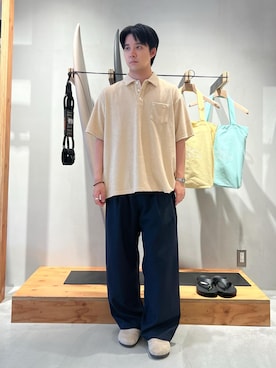 「アイテム（ポロシャツ）」を使った、kippeiさん（メンズ・170cm）の夏コーディネート