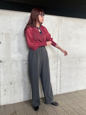 「ORiental TRaffic（オリエンタルトラフィック）のビットモチーフスクエアトゥローファー/11310（ローファー）」を使った、yukiさん（レディース・156cm）の春コーディネート