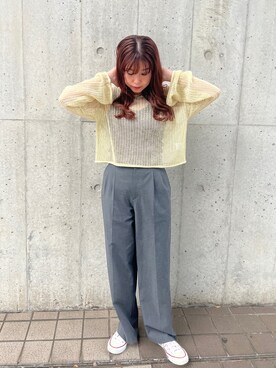「CONVERSE（コンバース）のCONVERSE/コンバース メンズ レディース スニーカーNEXTAR ネクスター 110 OX  オールスター  32765140 32765141 32765142 32765143 32765145 32765147 32765149（スニーカー）」を使った、yukiさん（レディース・156cm）の春コーディネート
