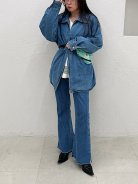 「FRUIT OF THE LOOM（フルーツオブザルーム）のアイテム」を使った、yukiさん（レディース・156cm）の春コーディネート