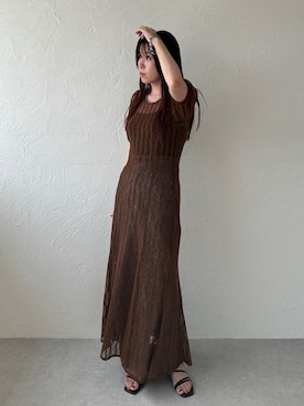 「mideal（マイディール）のアイテム（ワンピース/ドレス）」を使った、yukiさん（レディース・156cm）の夏コーディネート