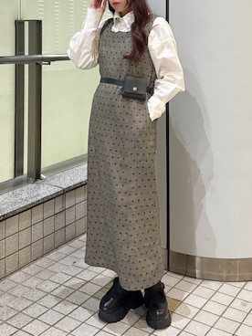 「loin nuit（ロワンニュイ）のアイテム」を使った、yukiさん（レディース・156cm）の冬コーディネート