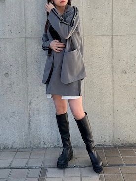 「apres jour mignon（アプレジュールミニョン）のアイテム（ジャケット/アウター）」を使った、yukiさん（レディース・156cm）の秋コーディネート