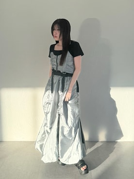 「アイテム（ベスト、シルバー系）」を使った、yukiさん（レディース・156cm）の秋コーディネート