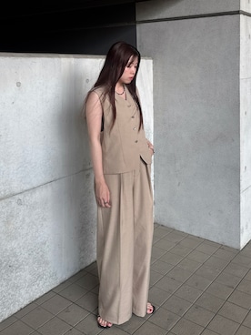 「アイテム（ベスト）」を使った、yukiさん（骨格ウェーブ・レディース・156cm）の夏コーディネート