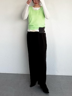 「Auntie Rosa Holiday（アンティローザホリデー）のアイテム」を使った、yukiさん（レディース・156cm）の春コーディネート