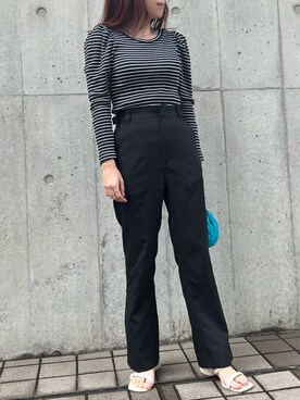 「AS KNOW AS PINKY（アズノゥアズピンキー）のアイテム（パンツ）」を使った、yukiさん（レディース・156cm）の春コーディネート