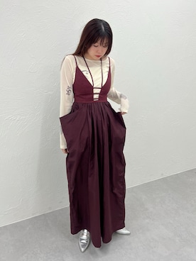 「白」｜「アイテム（その他）」を使った、yukiさん（レディース・156cm）の冬コーディネート