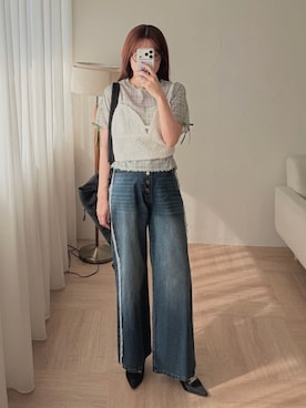 「MUHET（ミュエータ）のアイテム」を使った、yukiさん（レディース・156cm）の夏コーディネート