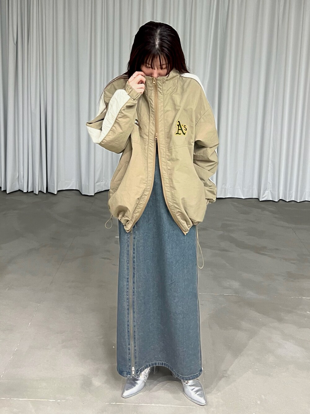 Perushu × MLB スタンドネックナイロンブルゾン Perushu（ペルーシュ）の「Perushu × MLB スタンドネック