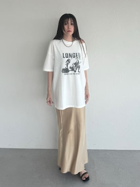 「Adoon plain（アドーンプレーン）のアイテム（トップス）」を使った、yukiさん（レディース・156cm）の夏コーディネート