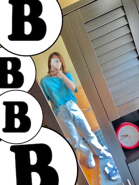 「apres jour（アプレジュール）のアイテム（パンツ）」を使った、かるびさん（レディース・155cm）の夏コーディネート