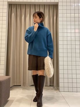 「僕と私の推しニット」｜nonoさん（レディース・160cm）の秋コーディネート