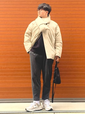 「ミニマル」｜「アイテム（ジャケット/アウター）」を使った、jaepil leeさん（メンズ・175cm）の冬コーディネート