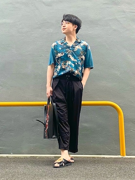 「Lui's（ルイス）のアイテム（シューズ）」を使った、jaepil leeさん（メンズ・175cm）の夏コーディネート