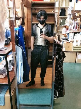 「VINTAGE（ヴィンテージ）のアイテム（ポロシャツ）」を使った、Shunさん（メンズ・170cm）の夏コーディネート