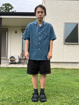 「Teva（テバ）のアイテム（サンダル）」を使った、とうたまさん（メンズ・161cm）の夏コーディネート