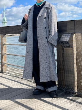 「PAGEBOY（ページボーイ）のアイテム（チェスターコート）」を使った、re@さん（レディース・158cm）の冬コーディネート