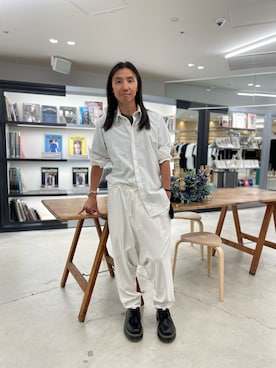 「JOHN LAWRENCE SULLIVAN（ジョンローレンスサリバン）のアイテム（トップス）」を使った、fujisakiさん（メンズ・172cm）の夏コーディネート