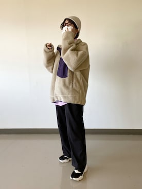 「patagonia」｜「アイテム（スラックス）」を使った、🧺ㅤさん（レディース・160cm）の冬コーディネート