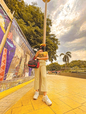 「yellow」｜Cathyさん（レディース・154cm）の春コーディネート