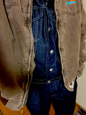 「Carhartt（カーハート）のアイテム（ブルゾン）」を使った、Rさん（メンズ・165cm）の冬コーディネート