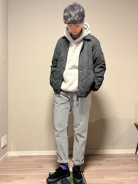 「ヒッコリー」｜「アイテム（ブルゾン）」を使った、noriさん（メンズ・172cm）の冬コーディネート