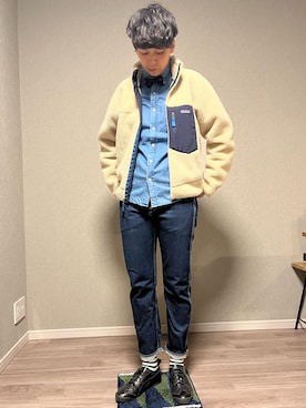 「レトロX」｜「アイテム（その他アウター）」を使った、noriさん（メンズ・172cm）の冬コーディネート