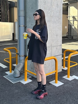 「NIKE(ナイキ)のアイテム(Tシャツ/カットソー)」を使った、moeさん(レディース・165cm)の夏コーディネート