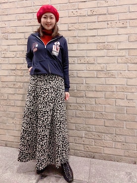 「H&M（エイチ・アンド・エム）のアイテム（ライダースジャケット）」を使った、玲央さん（レディース・160cm）の春コーディネート