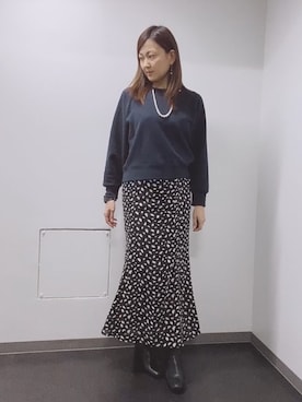 「LOWRYS FARM（ローリーズファーム）のストレッチヒールブーツ　851418（ブーツ）」を使った、玲央さん（レディース・160cm）の秋コーディネート