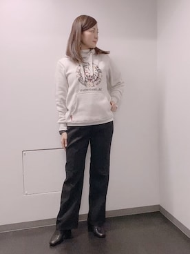 「LOWRYS FARM（ローリーズファーム）のストレッチヒールブーツ　851418（ブーツ）」を使った、玲央さん（レディース・160cm）の冬コーディネート