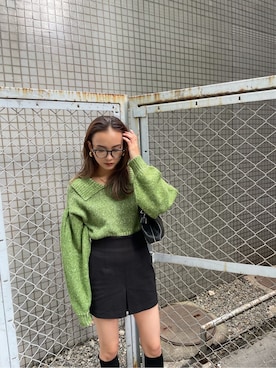 濱田 萌衣(EMODA)さん（レディース・162cm）の冬コーディネート