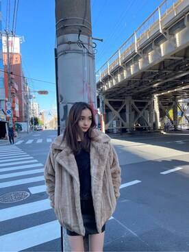 濱田 萌衣(EMODA)さん(レディース・162cm)の冬コーディネート