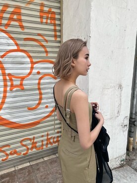 「EMODA（エモダ）のアイテム（その他トップス）」を使った、濱田 萌衣(EMODA)さん（レディース・162cm）の春コーディネート