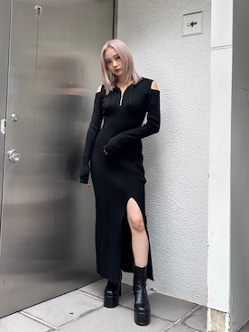 「EMODA」｜「アイテム（ワンピース/ドレス）」を使った、濱田 萌衣(EMODA)さん（レディース・162cm）の夏コーディネート