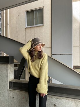 濱田 萌衣(EMODA)さん（レディース・162cm）の冬コーディネート