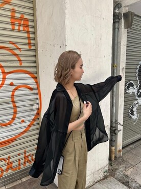 「EMODA（エモダ）のアイテム（その他トップス）」を使った、濱田 萌衣(EMODA)さん（レディース・162cm）の春コーディネート